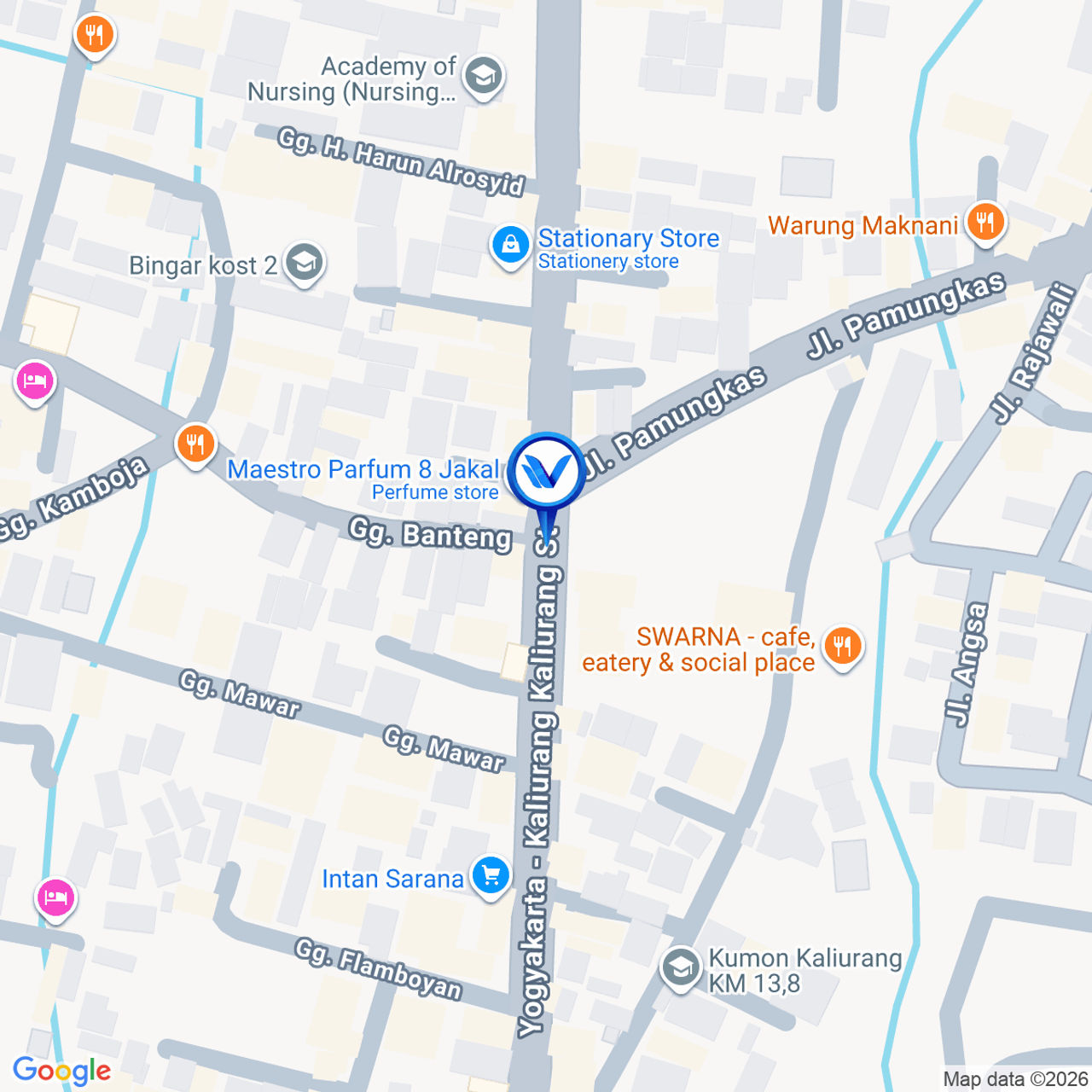 Peta Lokasi Jl. Yogyakarta - Kaliurang, Yogyakarta