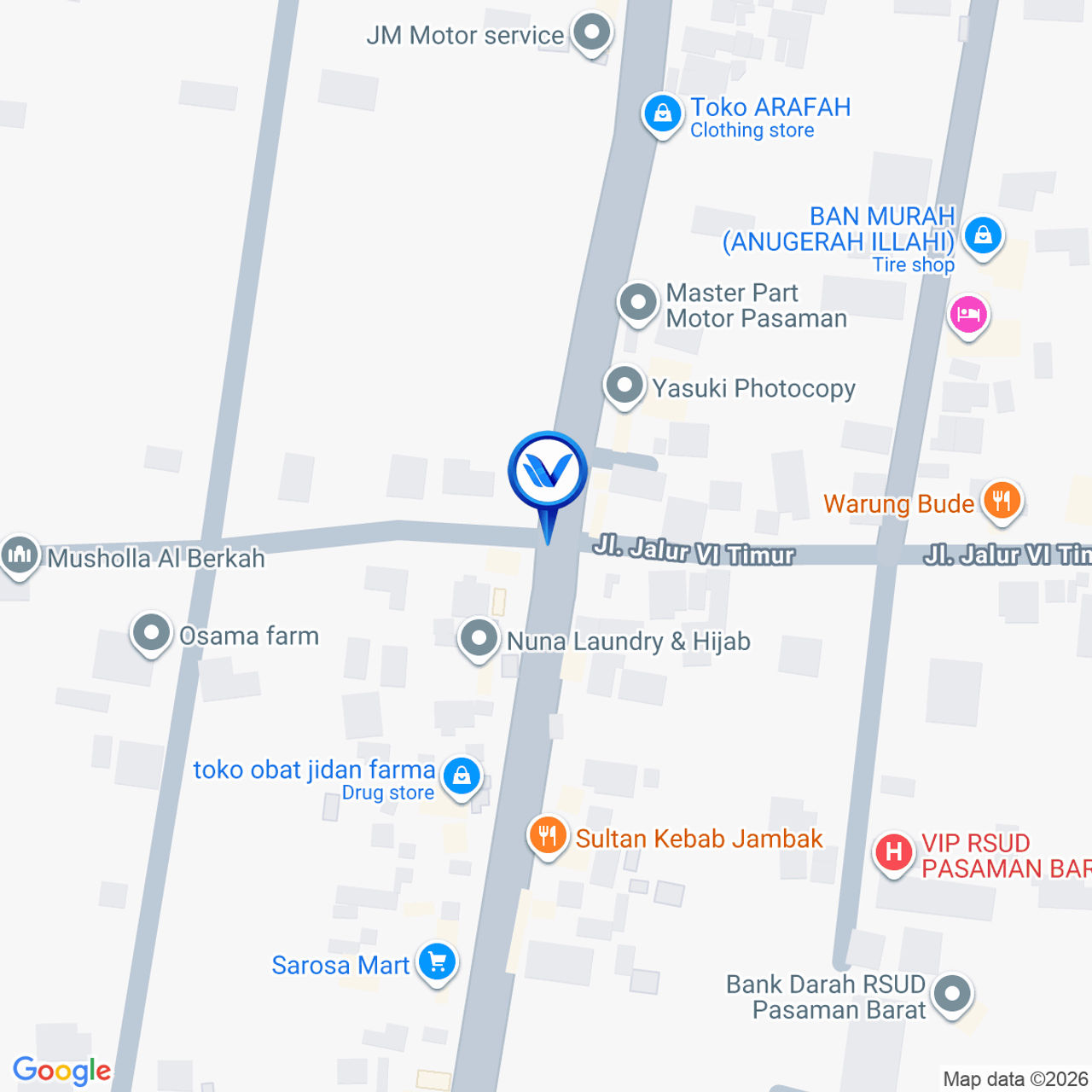 Peta Lokasi JL. SUDIRMAN-JAMBAK