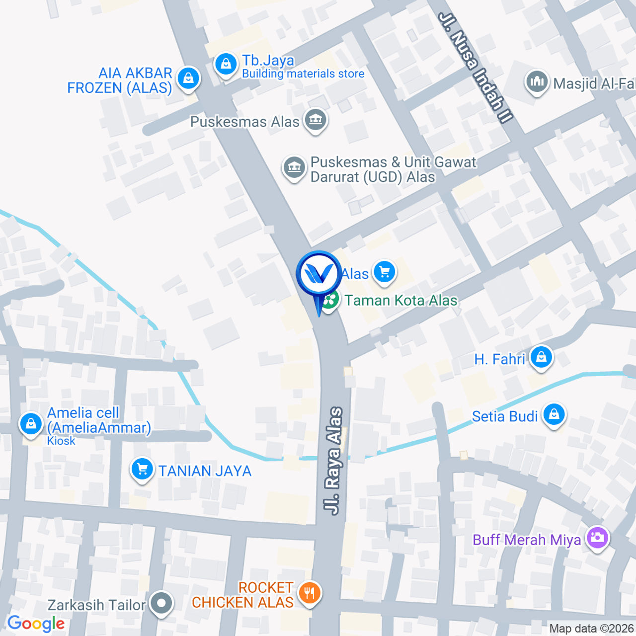 Peta Lokasi Jl. Raya Alas, Sumbawa