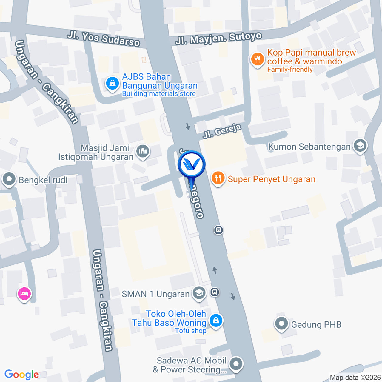 Peta Lokasi JI. Diponegoro ( JPO Pusat Kota Sisi Selatan ), Semarang