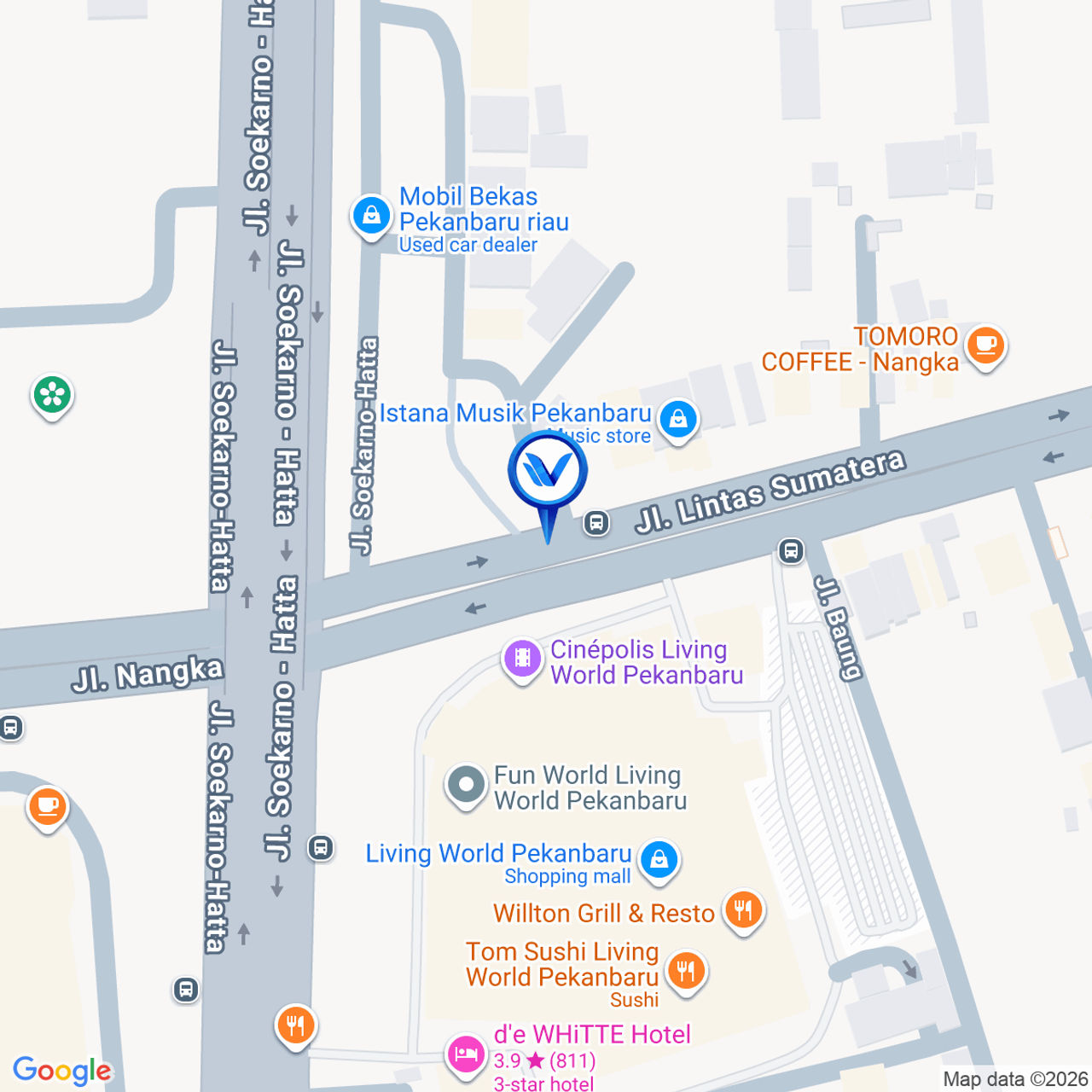 Peta Lokasi Jl. Tuanku Tambusai, Kec. Payung Sekaki, Kota Pekanbaru
