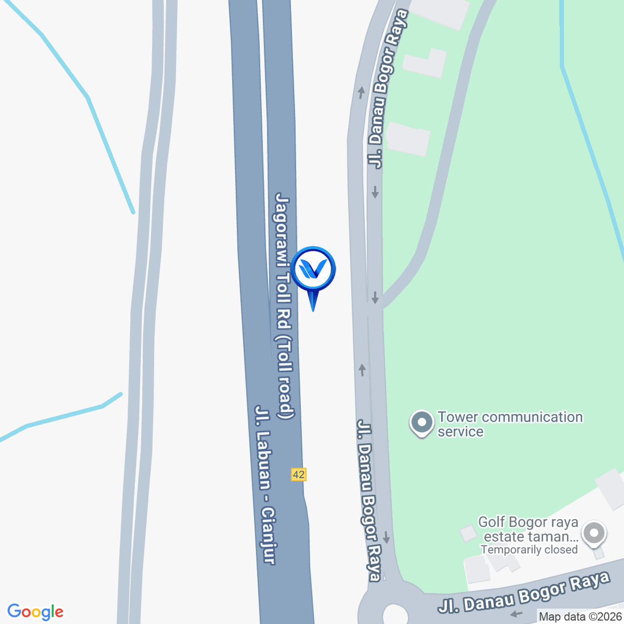 Peta Lokasi JI. Tol Jakarta - Bogor Km. 41+950 A, Bogor