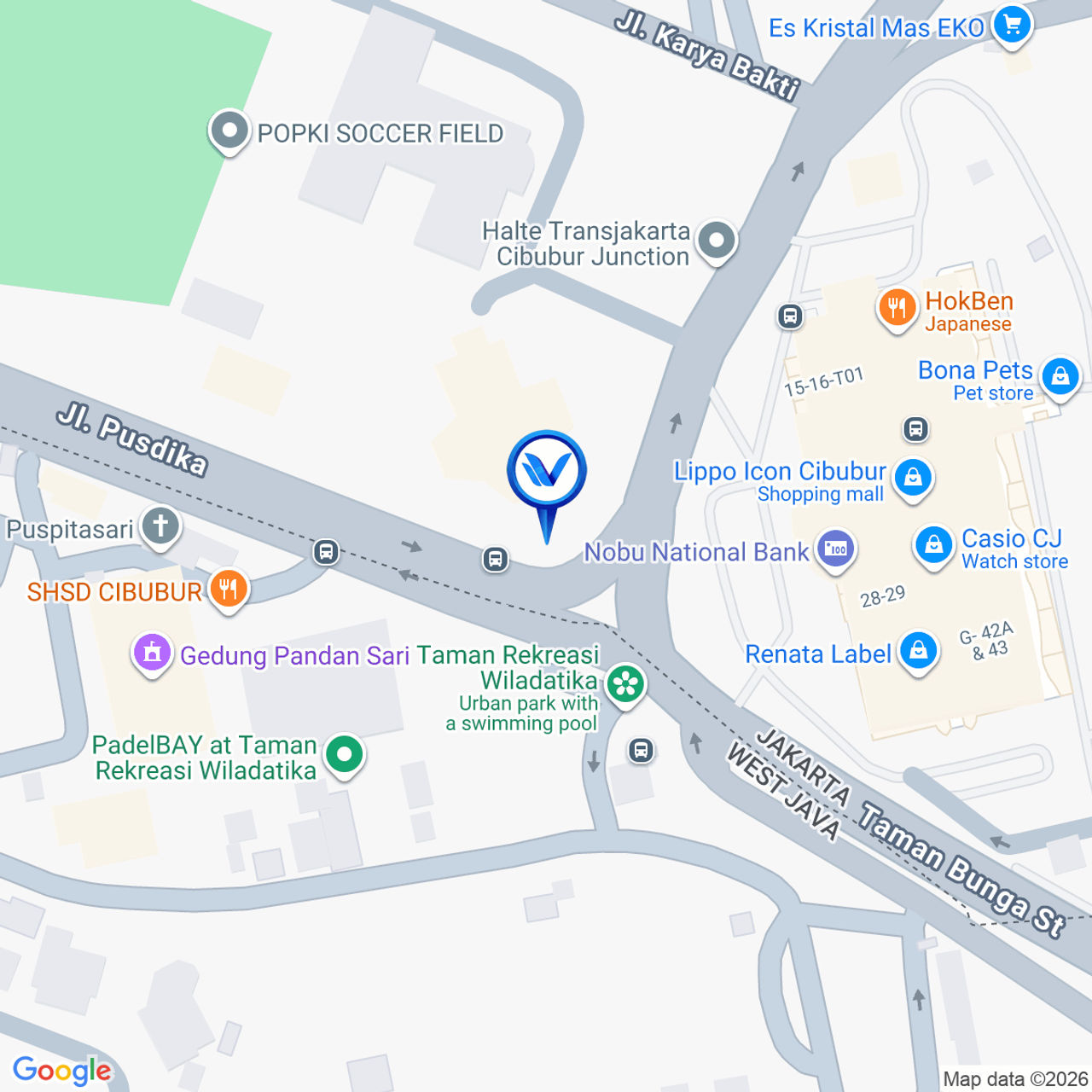 Peta Lokasi Jl. Jambore, Cibubur, Jakarta Timur