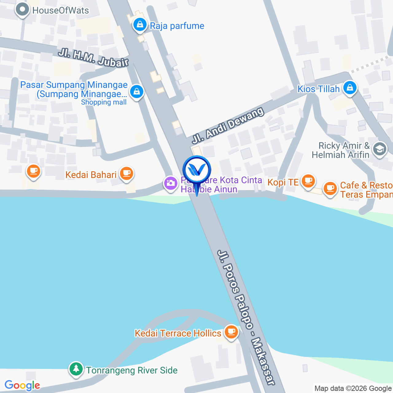 Peta Lokasi JL. Bau Masepe (Jembatan Sumpang), Parepare