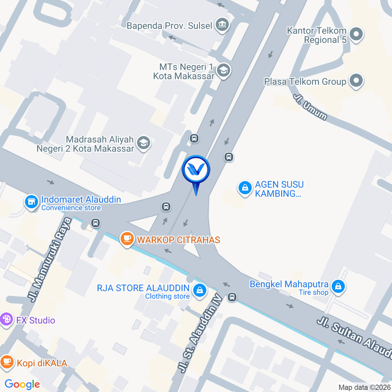 Peta Lokasi Jl. AP. Pettarani, Makassar