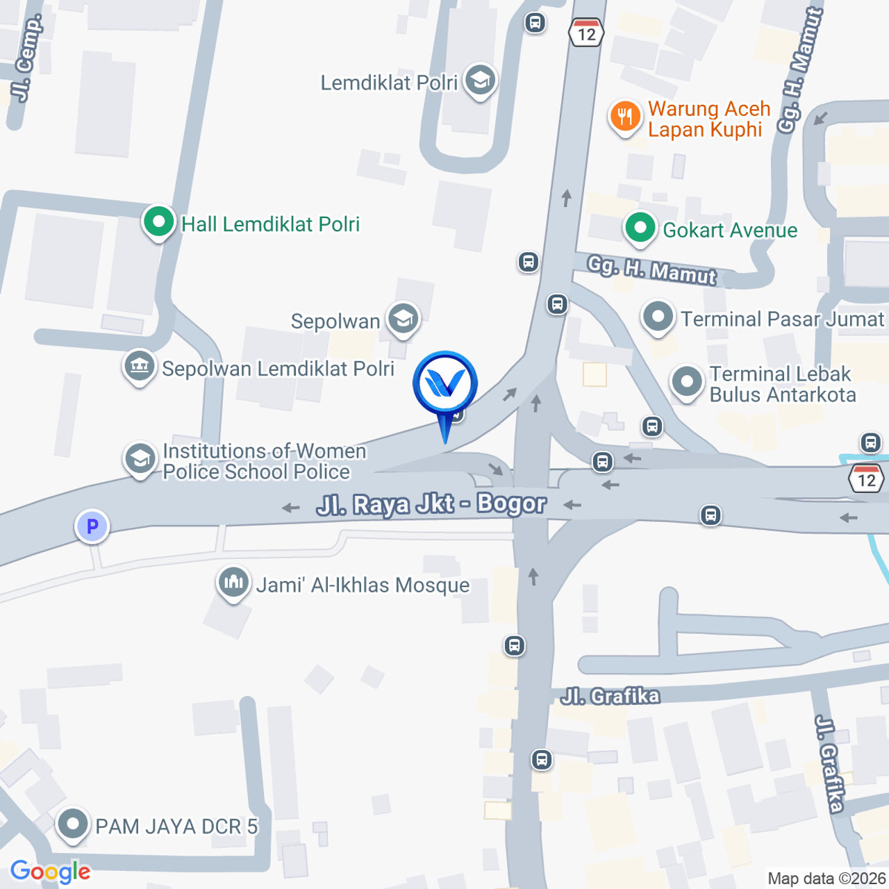 Peta Lokasi Jl. Ir H Juanda, Jakarta Selatan