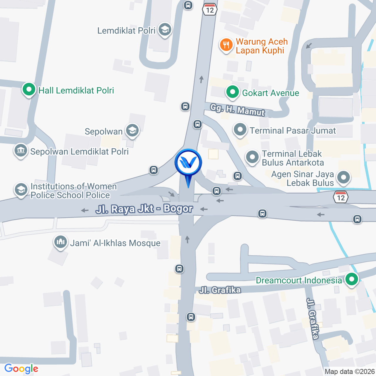 Peta Lokasi Jl. Ciputat Raya (Terminal Lebak Bulus), Jakarta Selatan