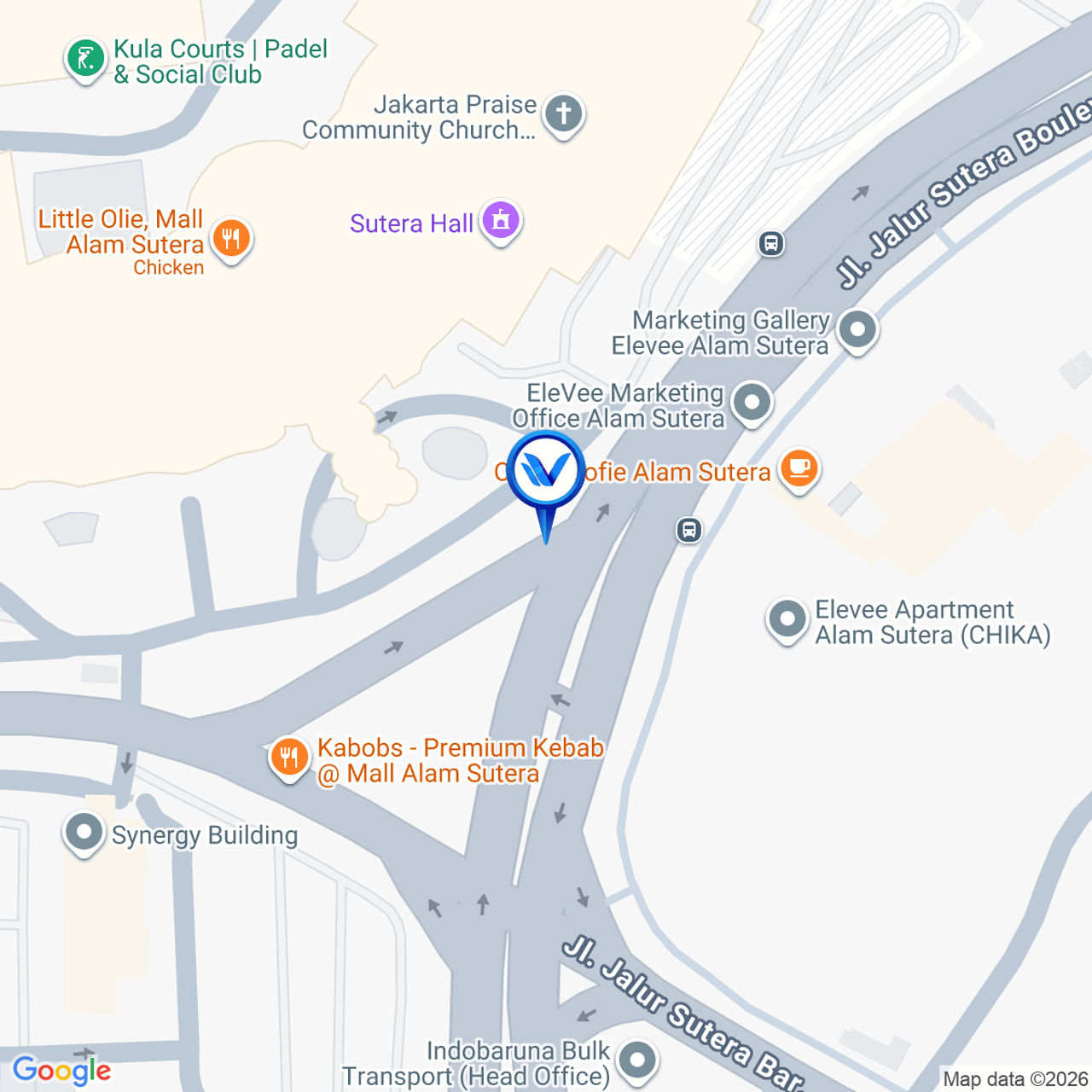Peta Lokasi Jl. Jalur Sutera Boulevard (Depan Mall Alam Sutera), Tangerang