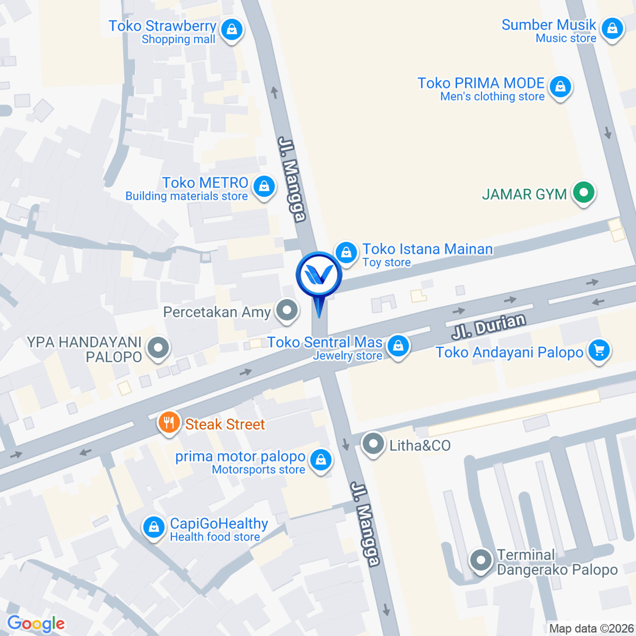 Peta Lokasi Jl. Mangga, Palopo