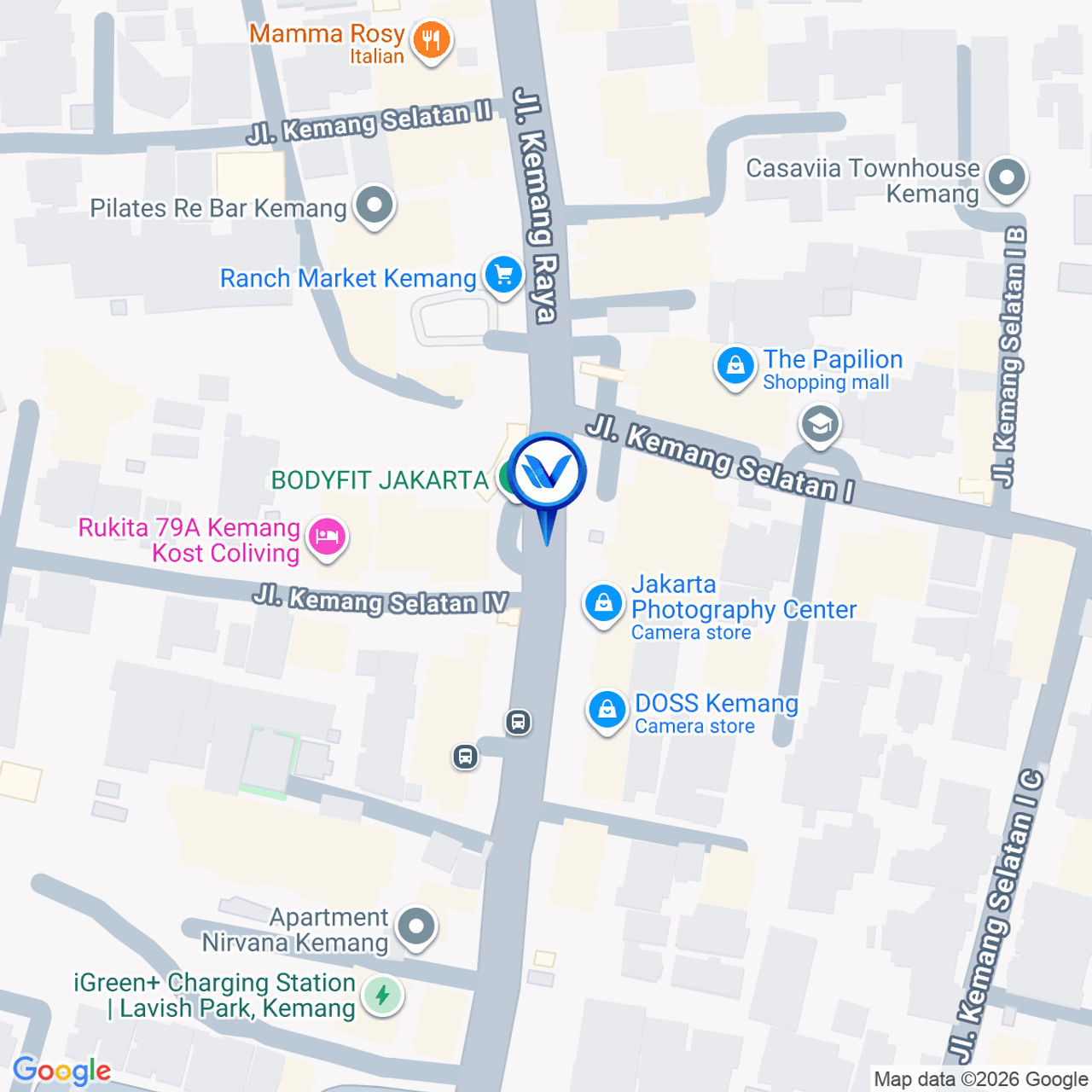 Peta Lokasi Jl. Kemang Raya (Vin+), Jakarta Selatan
