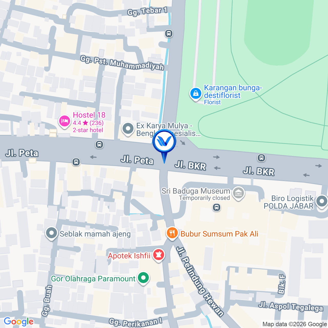 Peta Lokasi Jl. Peta, Bandung
