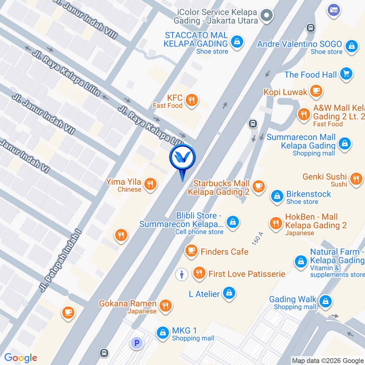 Peta Lokasi Jl. Boulevard Raya MKG, Jakarta Utara