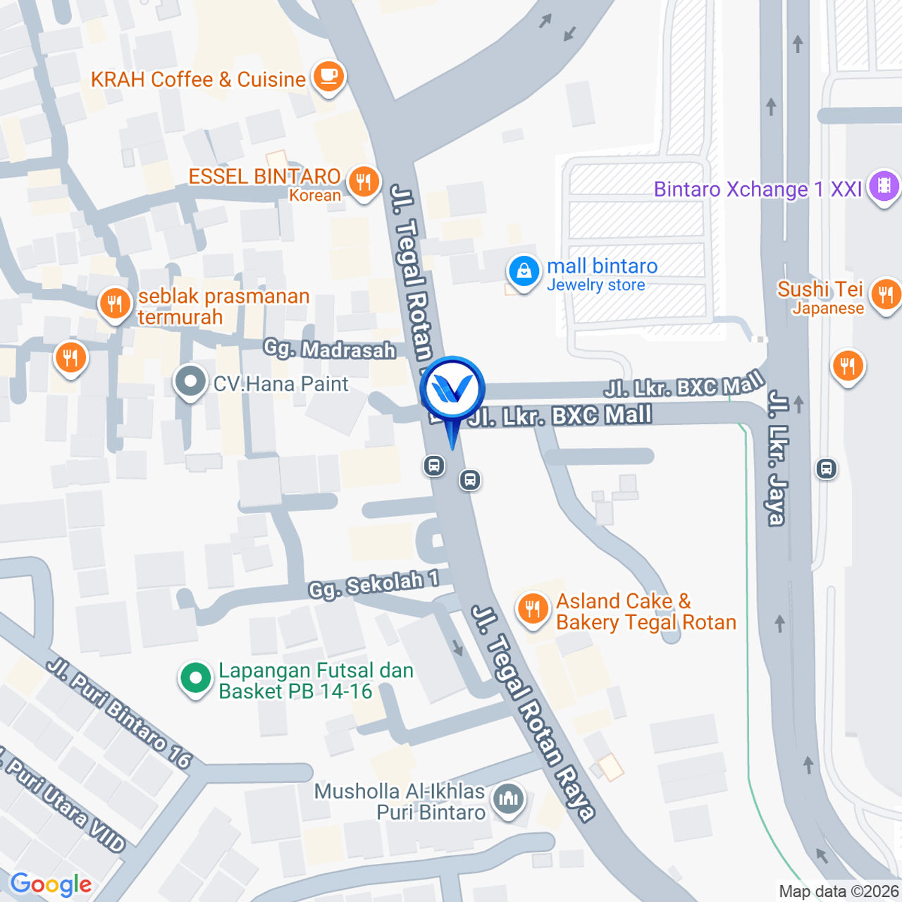 Peta Lokasi Jl. Tegal Rotan (Depan Masjid), Tangerang Selatan