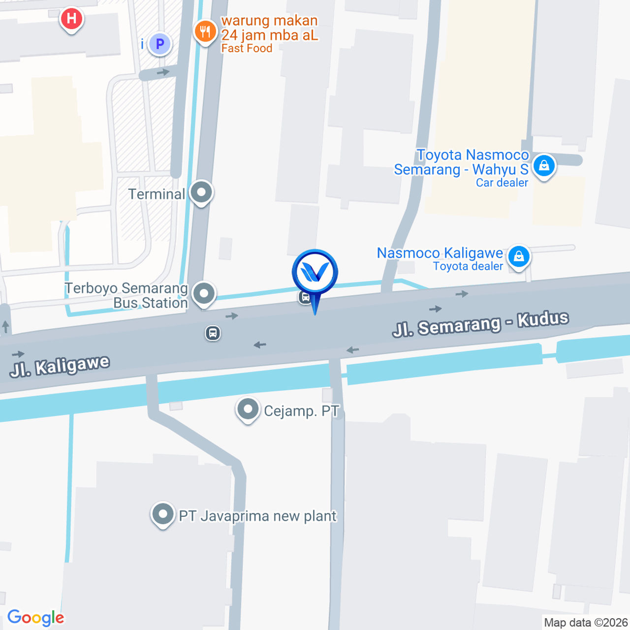 Peta Lokasi Jl. Kaligawe (Terminal Terboyo), Semarang