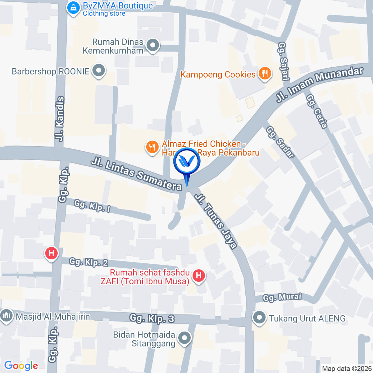 Peta Lokasi Jl. Imam Munandar, Pekanbaru