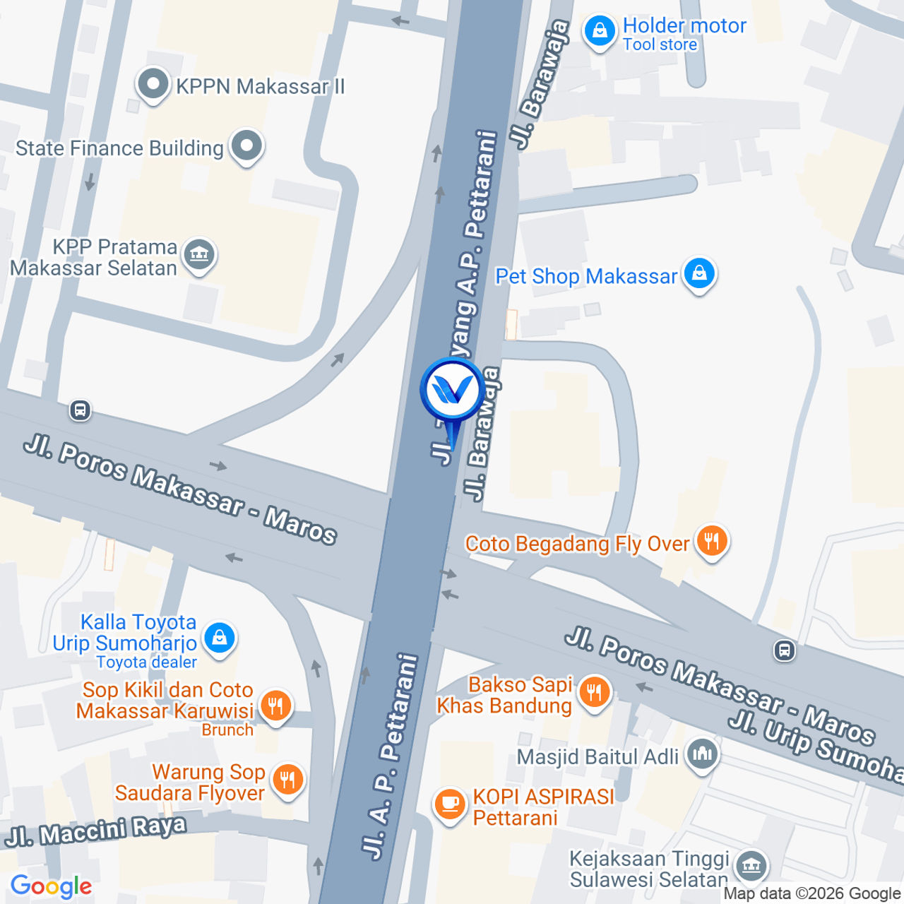 Peta Lokasi Jl. Barawaja, Makassar