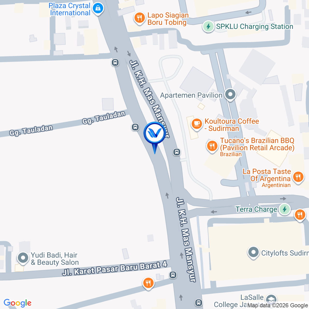 Peta Lokasi JI. K.H. Mas Mansyur, Jakarta Pusat