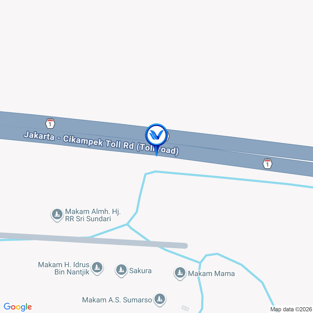 Peta Lokasi Jl. Tol Jakarta - Cikampek Km.53 + 250B, Karawang
