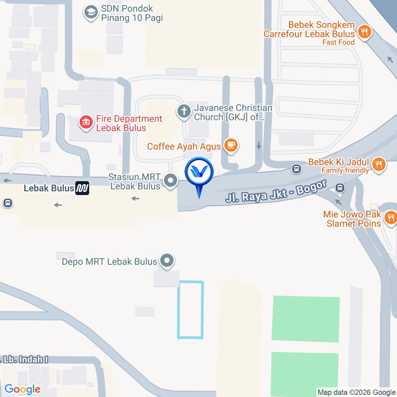 Peta Lokasi LED LEBAK BULUS – SET 1 JL. Lebak Bulus Raya, Pondok Pinang, Jakarta Selatan