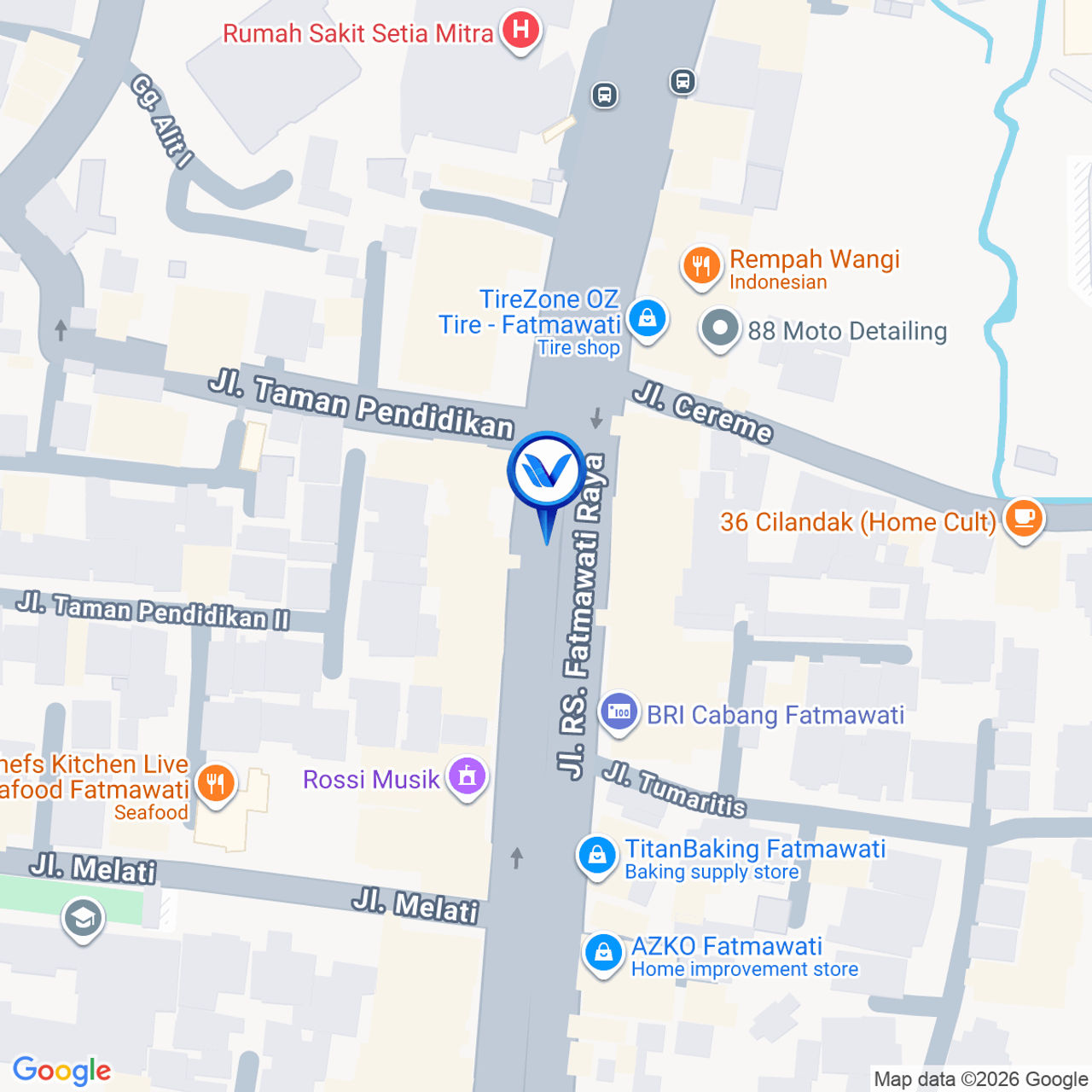 Peta Lokasi STATIC FATMAWATI – SET 8 JL. RS Fatmawati Raya, Cilandak, Jakarta Selatan
