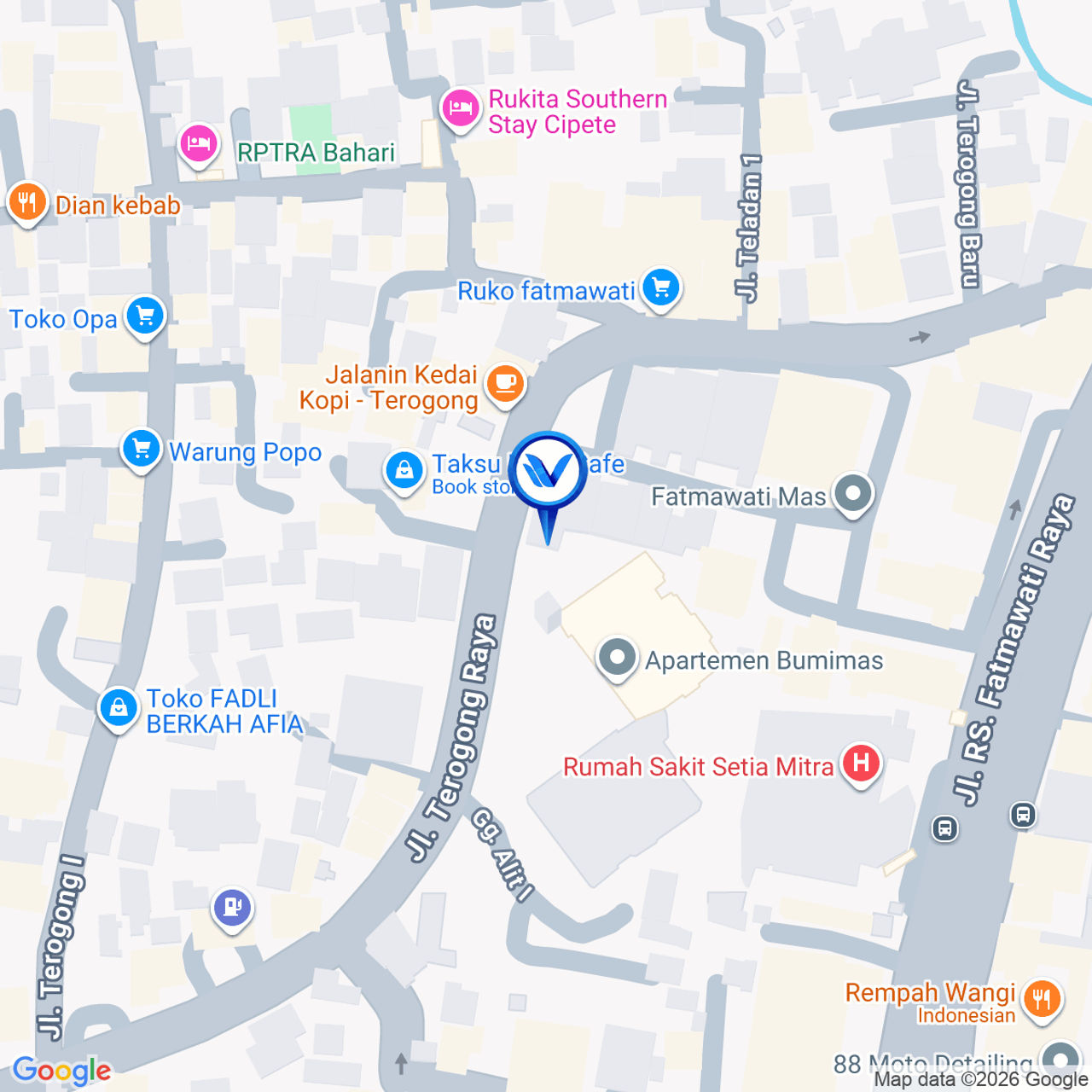 Peta Lokasi STATIC FATMAWATI – SET 9 JL. RS Fatmawati Raya, Cilandak, Jakarta Selatan