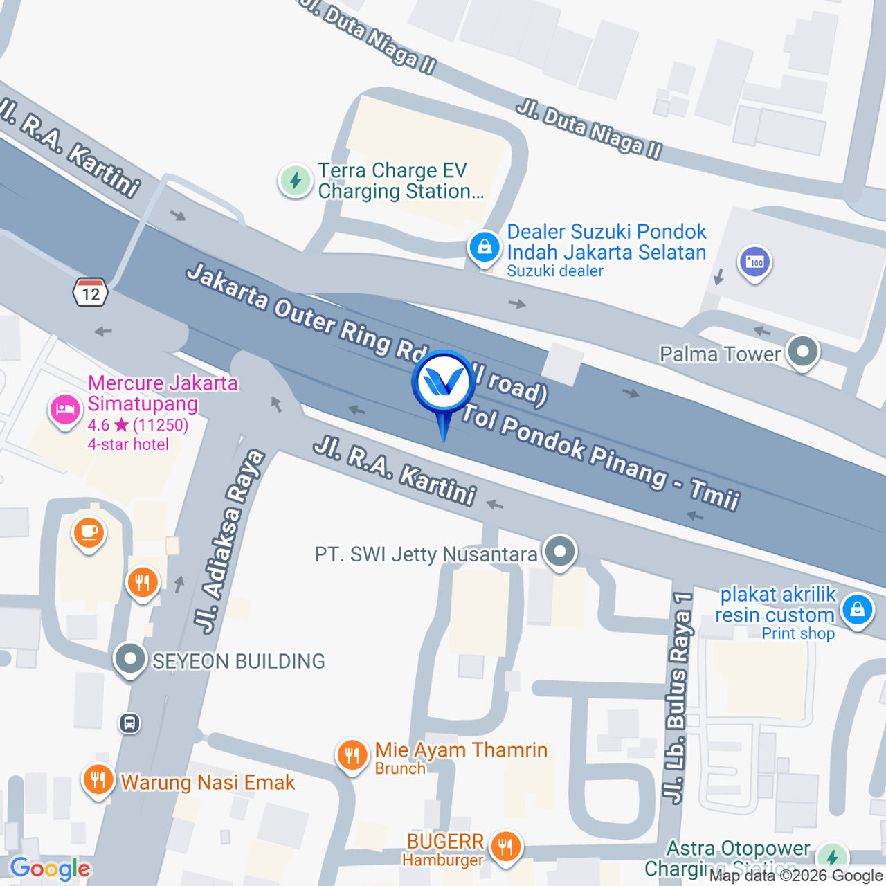 Peta Lokasi STATIC LEBAK BULUS – SET 5 Jl. RA Kartini, Cilandak Barat, Jakarta Selatan