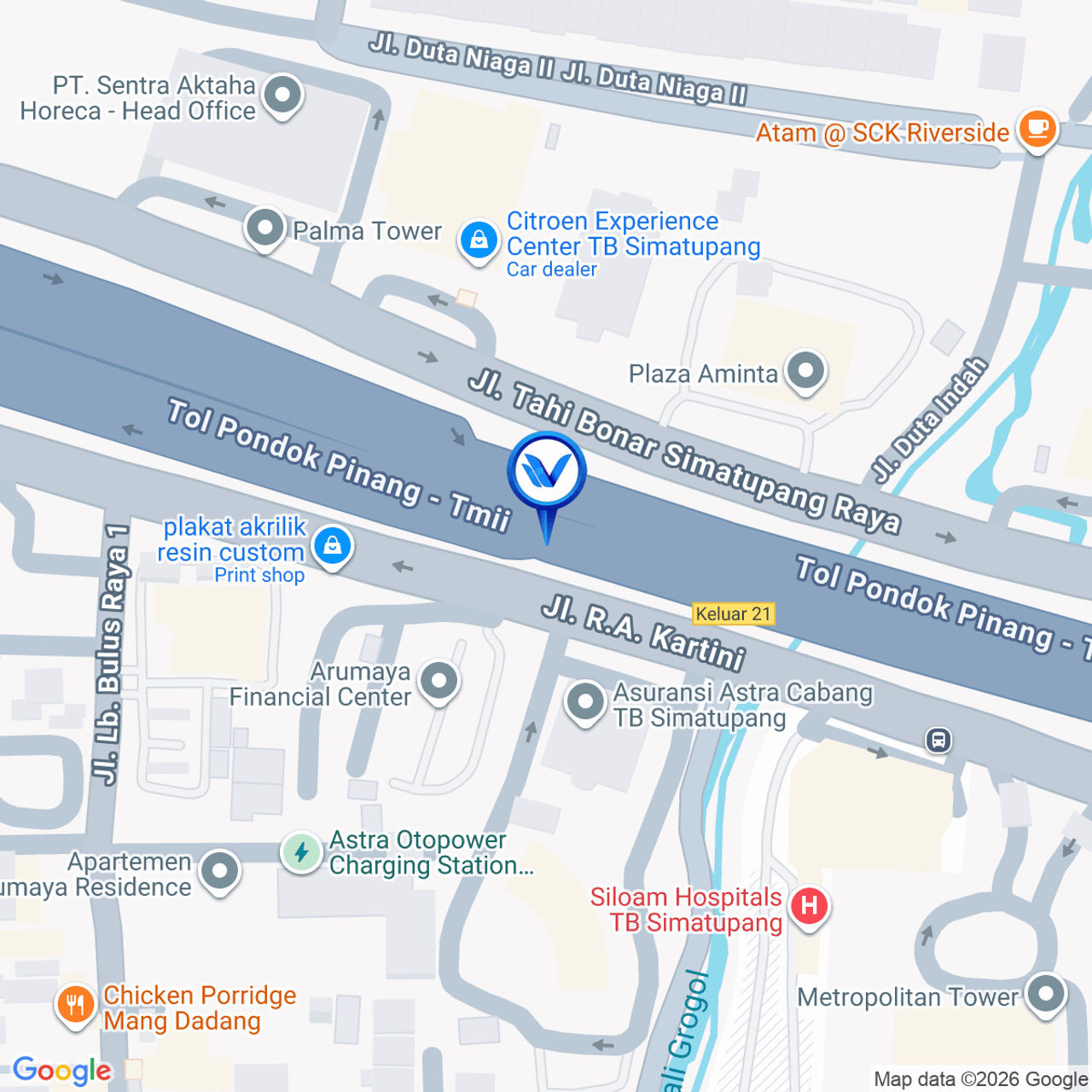 Peta Lokasi STATIC LEBAK BULUS – SET 6 Jl. RA Kartini, Cilandak Barat, Jakarta Selatan