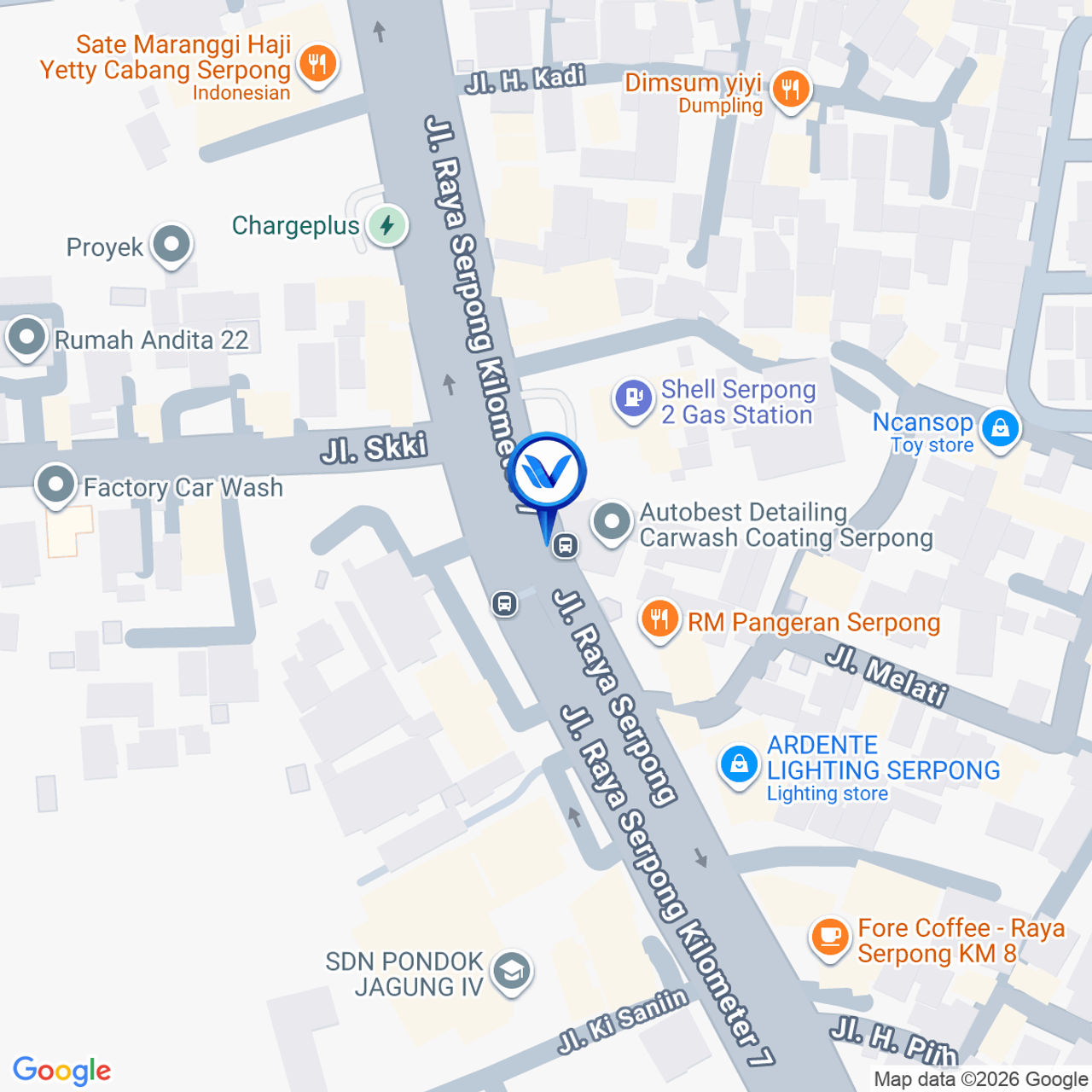Peta Lokasi JL RAYA SERPONG DEPAN BB ASOBIRIN, Tangerang Selatan
