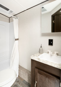 keystone springdale 260bh bathroom with sink mirror and shower
