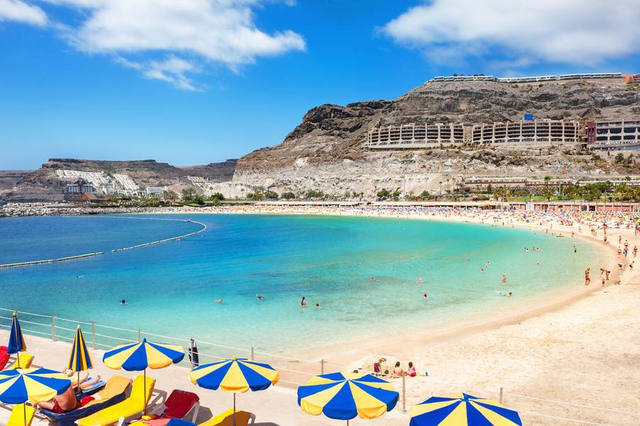 beautiful beach with blue water