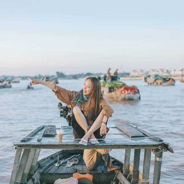 Check-in tại chợ nổi Trà Ôn