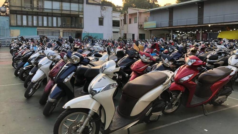 Gửi xe máy ở chợ Hồ Thị Kỷ