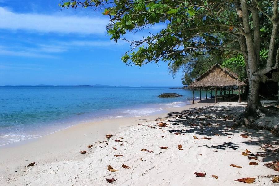 Bờ biển tại đảo Koh Tang