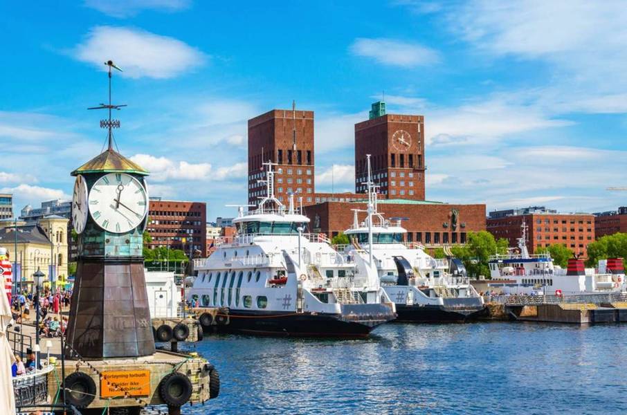 เที่ยวนอร์เวย์ด้วยตัวเอง ท่าเรือเอเคอร์บรูค Aker Brygge เมืองออสโล