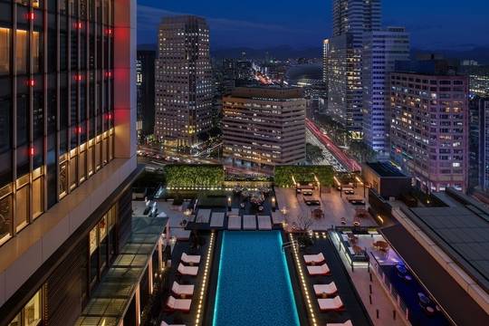 Stunning city view from W Taipei, a leading hotel in Taipei