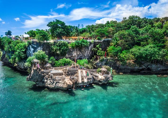 Buho Rock Pool Camotes Island Cebu; Cliff Jumping; Drone Picture