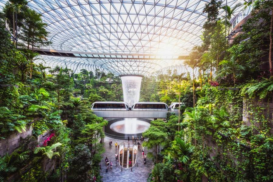 Jewel Rain Vortex tại sân bay Changi Singapore là một kỳ quan thiên nhiên nhân tạo | Cảnh đẹp Singapore
