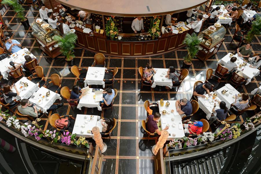 interior of The Shoppes at Marina Bay Sands. 