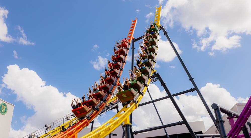 Kansas Twister roller coaster Movie World on the Gold Coast