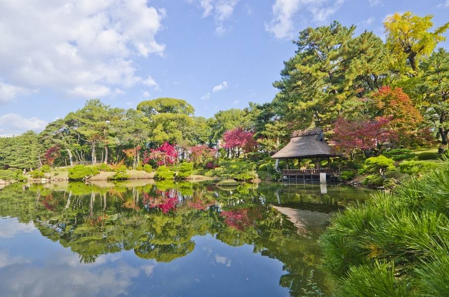 Khu vườn Shukkeien mát lành giữa lòng thành phố Hiroshima.