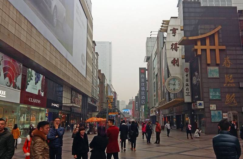 ที่เที่ยวถนนคนเดินย่านชุนซี (Chunxi Road Pedestrian Street)