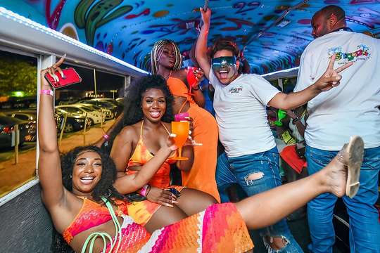 Nightlife Party Bus Tour + Free Cocktails, DJ, Host & bartender