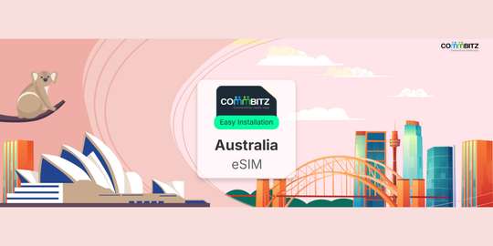 Commbitz eSIM Australia | 10GB for 7, 10, 15 Days, THB 243.06