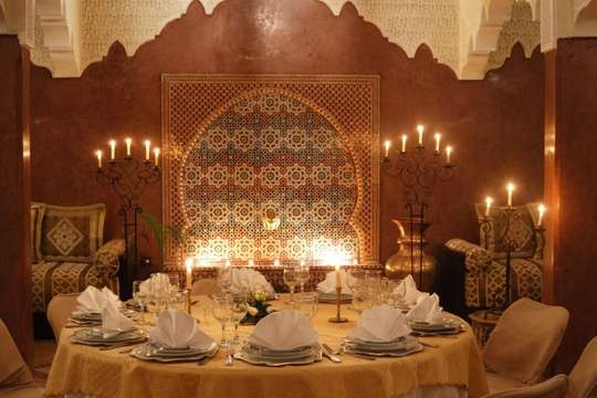 Palais Arabe Restaurant Dining Experience with Round Trip Transfers from Marrakech, Rp 980.029