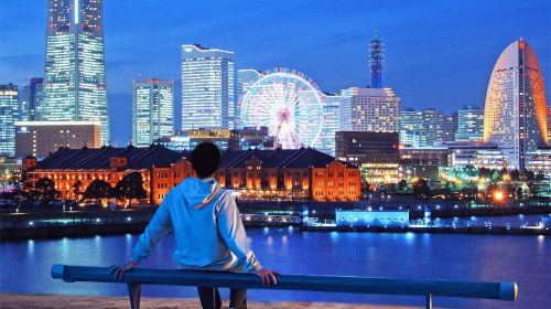 Yokohama nightscape + Slam Dunk Kamakura + Enoshima stroll|Japanese-style 1-day tour