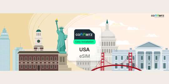 Commbitz eSIM USA ( United States of America) | 50GB for 15, 30 Days