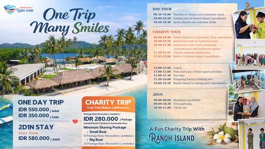 CHARITY PACKAGE RANOH ISLAND BATAM, THB 524.00