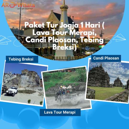 1 Day Jogja Tour Package (Mount Merapi Lava Tour, Plaosan Temple, Breksi Cliff) By Arowisata, 957.614 VND