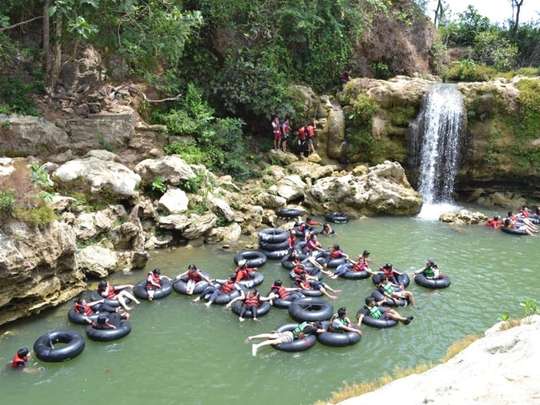 Jogja 1 Day Tour Package Rafting Oya River (Oya River Rafting, Sri Getuk Waterfall, Lintang Sewu) by Aro Wisata Tour, 594.881 VND