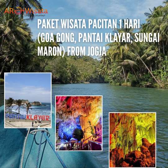 Pacitan 1 Day Tour Package (Gong Cave, Klayar Beach, Maron River) From Jogja By Arowisata, 812.521 VND